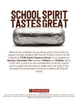 Chipotle fundraiser flyer - English